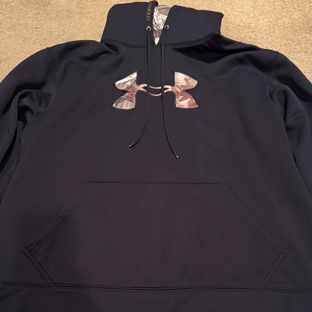 Under Armour Black Hoodie with Silver Logo